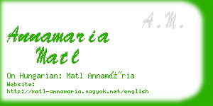 annamaria matl business card